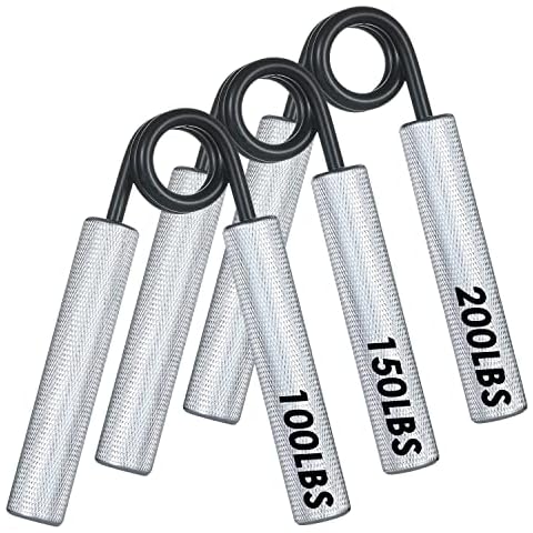 Magiin 3PCS Hand Grip Trainer Fingertrainer 100lb,150lb,200lb Handgriff-Stärker Unterarmtrainer Griffkraft Trainer Strength Trainer für Intensive Griffstärke-Sätze, Muskeltraining und Rehabilitation Cover