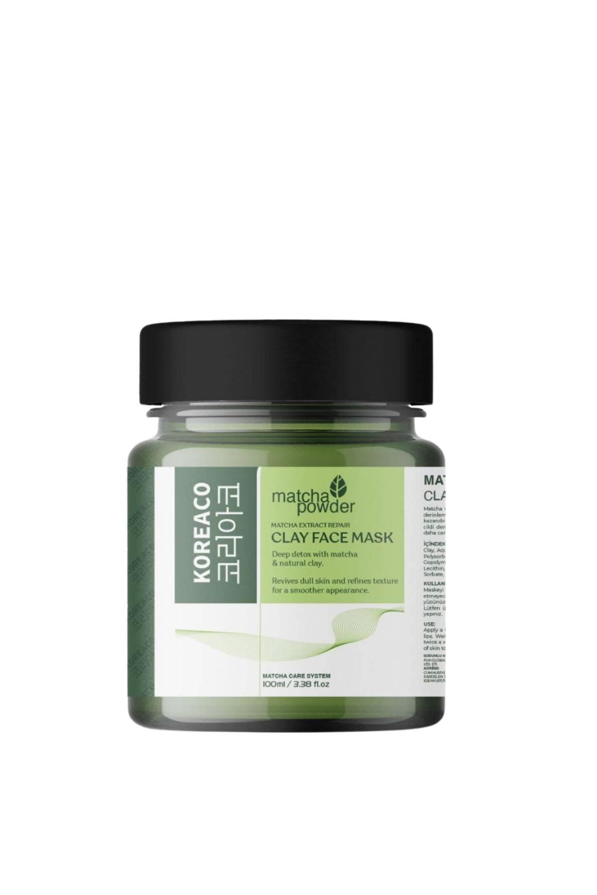 Matcha Mucize Yüz Kil Maskesi | Pürüzsüzleştirici Arındırıcı Canlandırıcı 100 ml