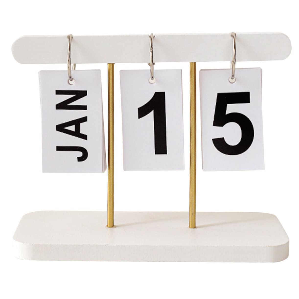VILLCASE 3 Pz Calendario Da Tavolo Calendario Perpetuo Riutilizzabile Calendario Di Visualizzazione Della Data Programma Calendario a Fogli Mobili Riutilizzabile Ufficio Home Decor Bianca