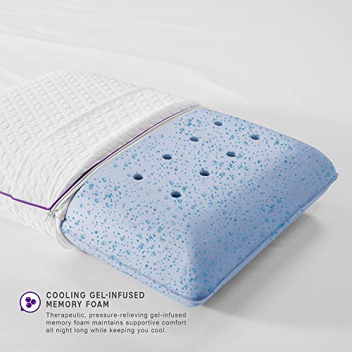 Sensorpedic Temperature Regulating Coolest Comfort Memory Foam Bed Pillow, 1 Count (Pack Of 1), White #TOP1
