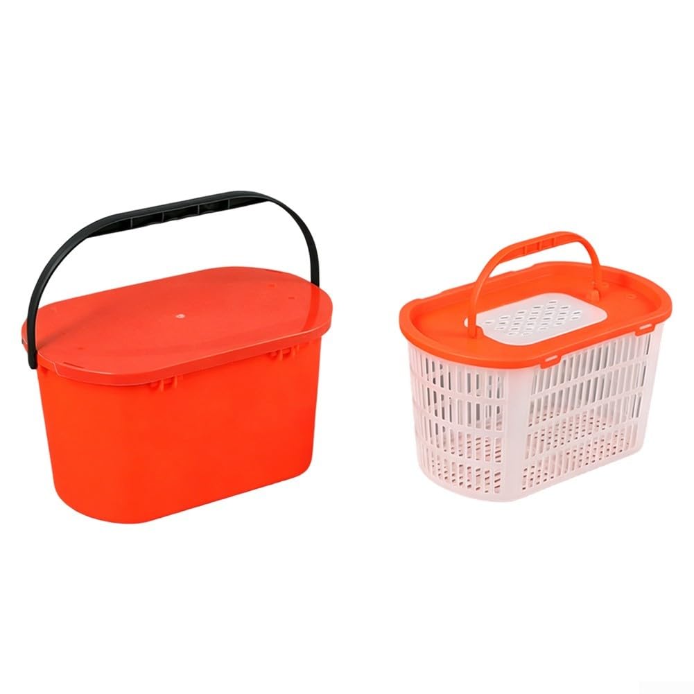 Cubo de pescado vivo con tapa reforzada hermética para evitar fugas y derrames