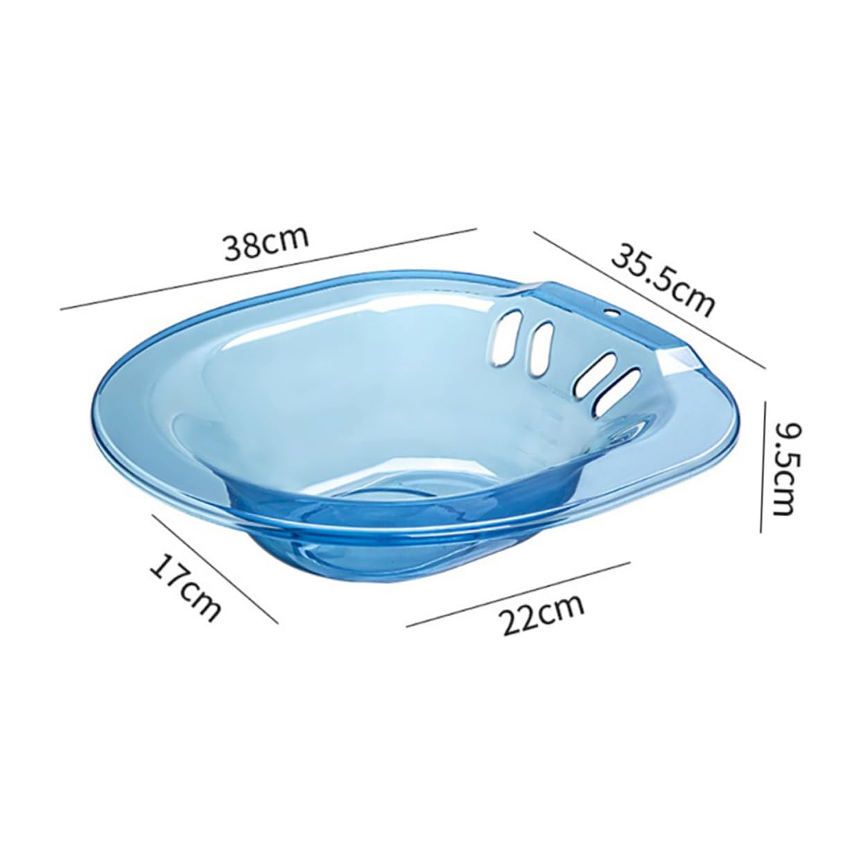 FONDOTIN Sitz Bath for Hemorrhoids Large Sitz Bath Basin Wash Basin for Women Postpartum Care Toilet Seat Sitz Bath Easy Cle