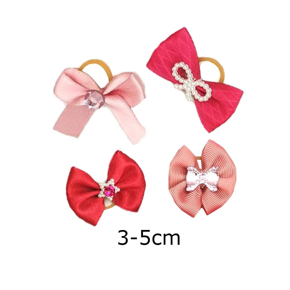Lot de 40 nœuds pour chiens avec élastiques, nœud de poils de chiens, pour cheveux pour chiens, accessoires de toilettage pour l'utilisation quotidienne des animaux domestiques pendant les