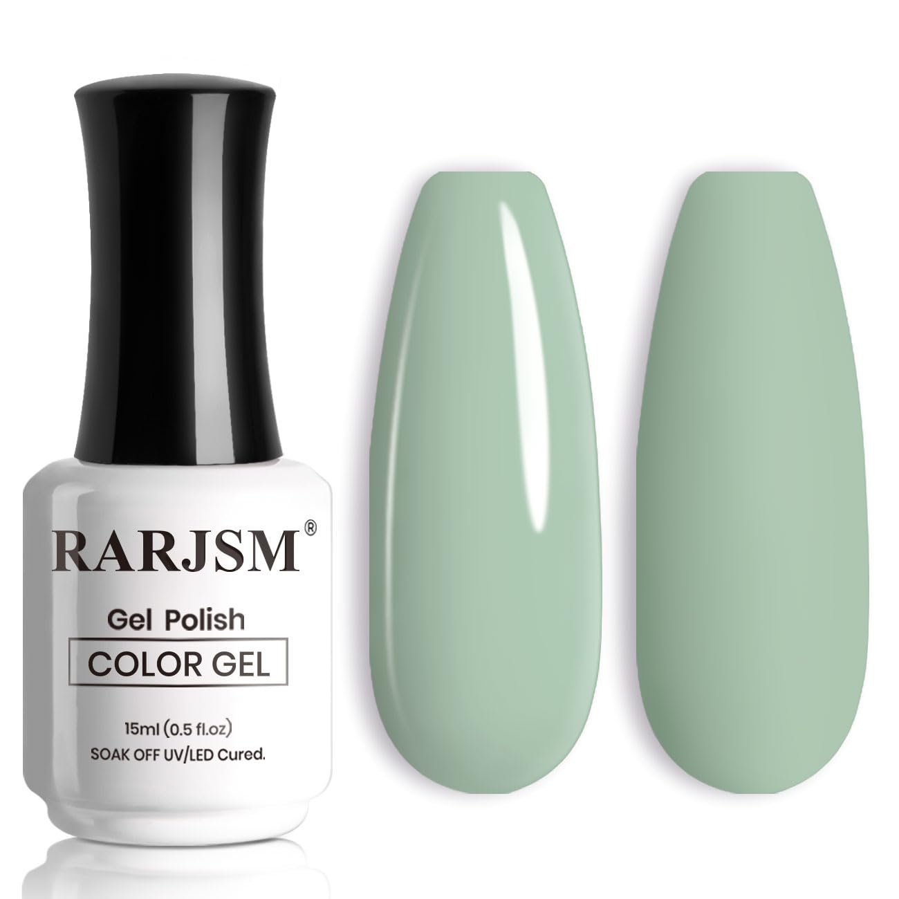 RARJSM Light Green Gel Nail Polish Pastel Green Gel Nail Polish 1PCS 15ML Spring Summer Color GelPolish Soak off U V LED Curing Required Nail Art French Manicure Salon DIY at Home
