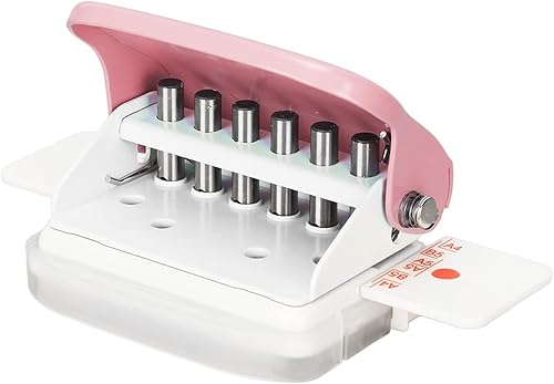 Miniatura 8 de Mini máquina de encuadernación, Máquinas de encuadernación manual de libros, 6 agujeros, 5 hojas, diámetro de orificio de 0.236 in, profundidad de