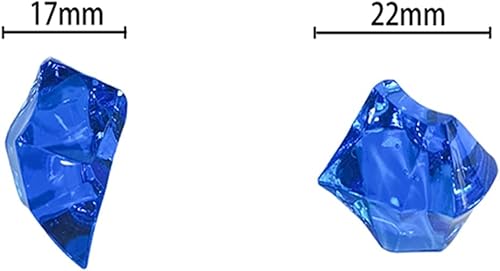 Miniatura 2 de Featuman Diamantes de plástico dorados, 160 piezas de rocas de hielo trituradas de acrílico triturado, piedras preciosas acrílicas a granel para