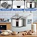 GarveeTech Commercial Food Mixer, 10.5 Qt Touch Screen Dough Mixer Machine with Timer, Security Shield, 650W Dual Rotating Dough Kneading Machine Food-grade Stainless Steel Bowl for Restaurant Bakery