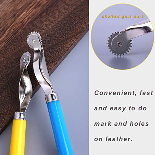 Image of Lunarm Tracing Wheel Sewing Tool 2pcs Steel Needle Point Tracing Wheel | Random Color, Professional Sharp Stitch Marking Spacer for Arts, Leather Crafts Quilting, Transferring Patterns,Dressmaking