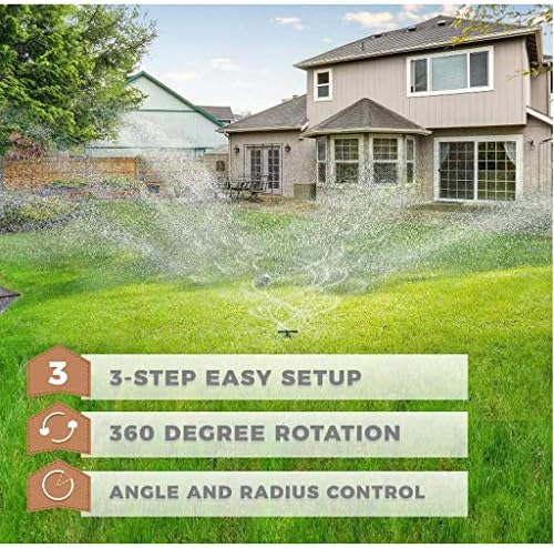 مرشات ثلاثية الأبعاد في العشب مع رأس رشاش نابض قاعدة حامل من الألومنيوم مع أوتاد أرضي العشب المائي منطقة كبيرة مرعى Amazon Ae الفناء والعشب والحدائق