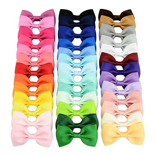 Logistt 40 Pcs/Set Girls Fashion Casual Headwear Duckbill Clip Bow Hair Clips