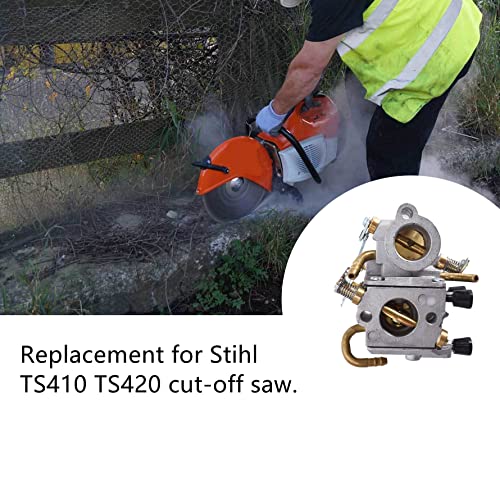Image of munirater Carburetor Replacement for TS410 TS420 Concrete Cut Off Saw Zama C1Q-S118 Carb 42381200600 with Air Filter Fuel Line Spark Plug