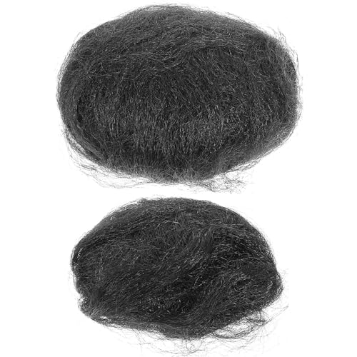 PHENOFICE Postizo para Moño Grande y Pequeño 2 Piezas, Relleno para Peinado de Mujer, Accesorio Cabello Recogido Cabello Liso, Adecuado para Bodas, Fiestas y Uso Diario