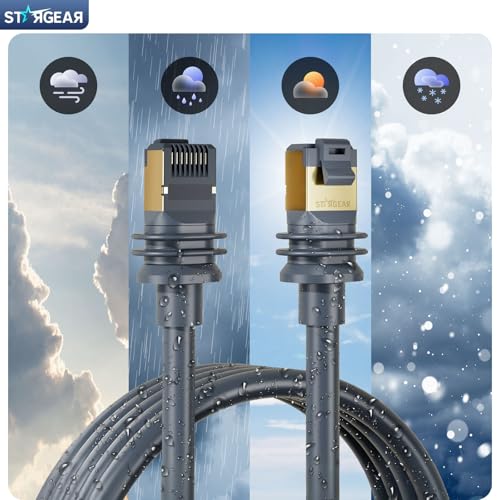 Image of Starlink Cable Gen 3 30M /100FT, Starlink Gen 3 Cable for Starlink Standard 4 /4X /V3 /REV 4 /MINI, Extension Replacement Starlink Ethernet Cable Satellite Internet Kit Waterproof Outdoor