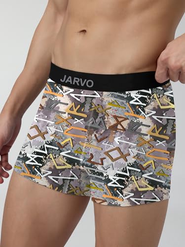 Image of JARVO Men's Extra Thin Elastic Underwear Long Comfortable Ice Silk Breathable Comfort Brief-Boxer-Trunks Imported Material Pack of 3