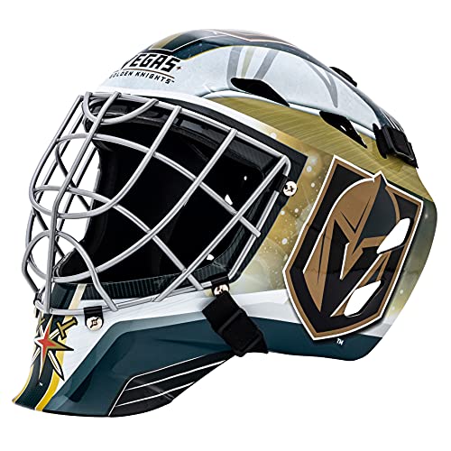 Franklin Sports Vegas Golden Knights NHL Hockey Goalie Face Mask - Goalie Mask for Kids Street Hockey - Youth NHL Team Street Hockey Masks