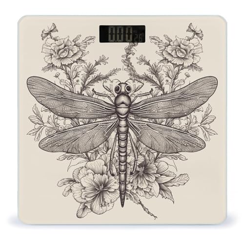 Báscula Digital para Baño Diseño Floral con Capacidad 400 lb miniatura 1