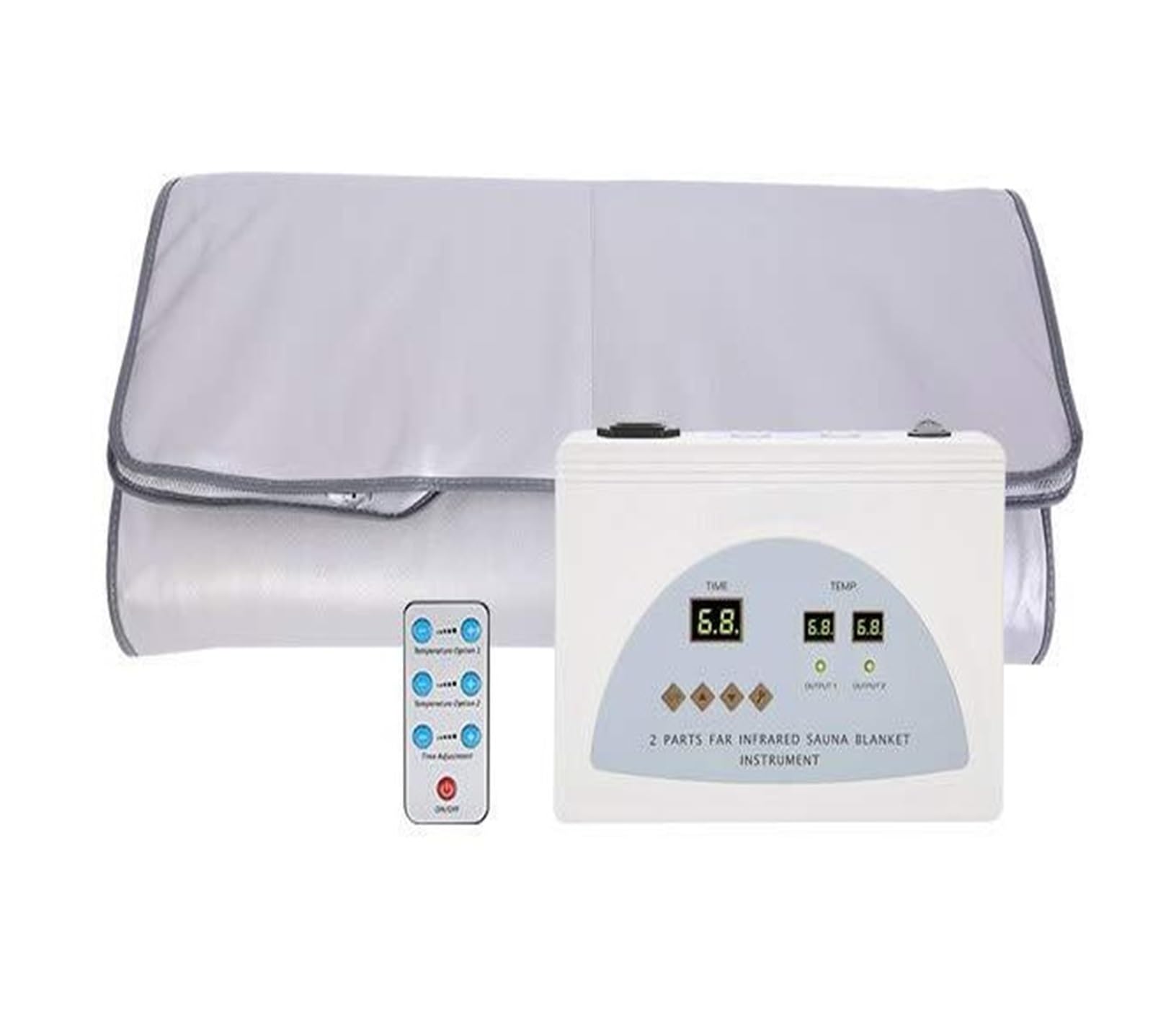 Manta de sauna de infrarrojos lejanos de 2 zonas, manta de sauna FIR for pérdida de peso for seguridad, forma del cuerpo, adelgazamiento, fitness for mujeres para relajarse(Purple)