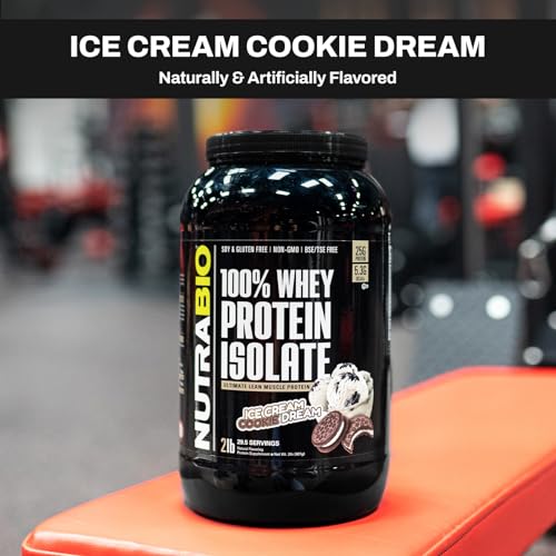 NutraBio Whey Protein Powder Isolate Supplement – 25g of Protein Per Scoop with Complete Amino Acid Profile - Soy and Gluten Free - Zero Fillers and Non-GMO - Ice Cream Cookie Dream - 2 Lbs. - Image 6