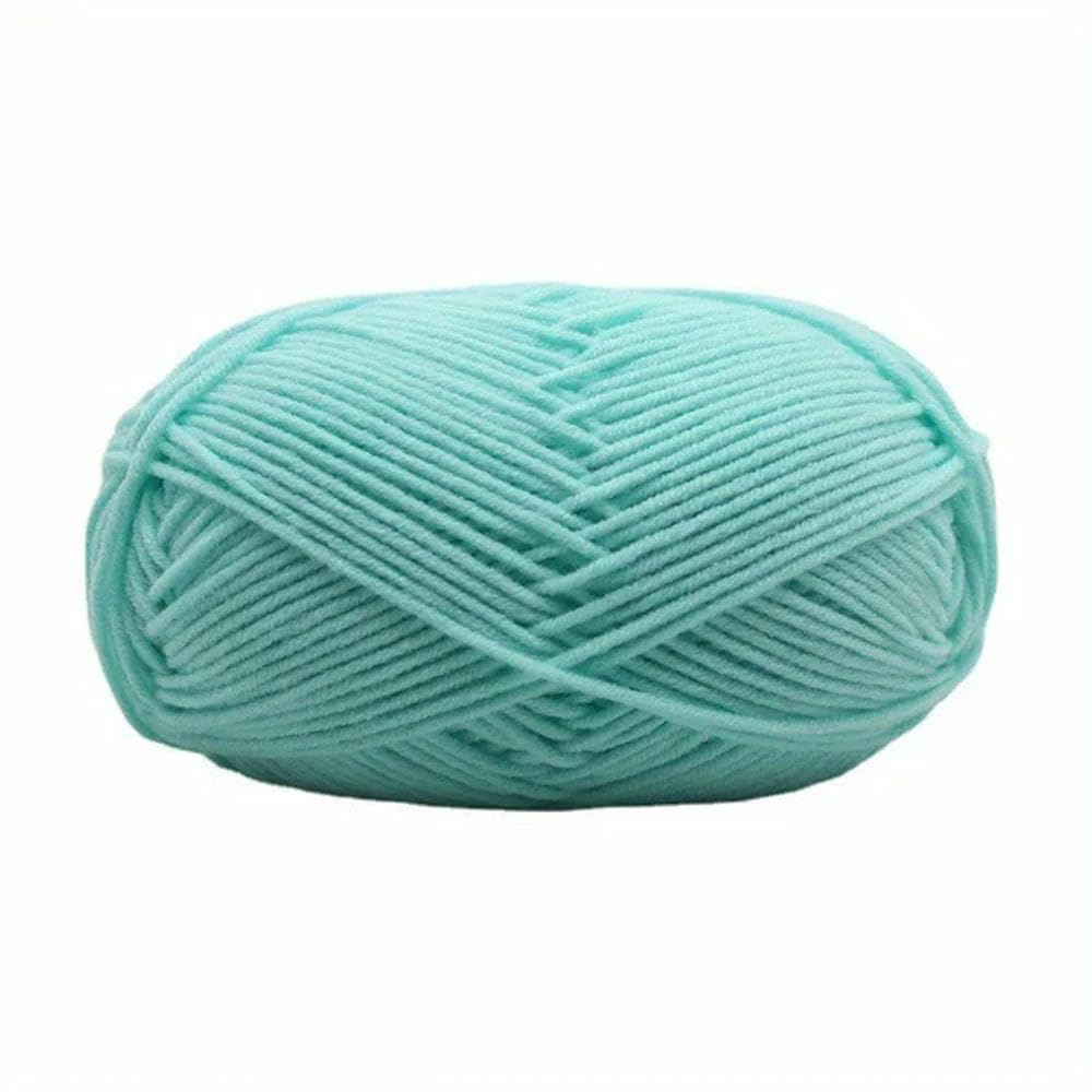 Vixda 5 Turquoise 50G 4Plys Milk Cotton Knitting Yarn Threads To Knit Wool Yarns For Crochet Cotton Yarn For Sweater Blanket Hat Doll Amigurumi