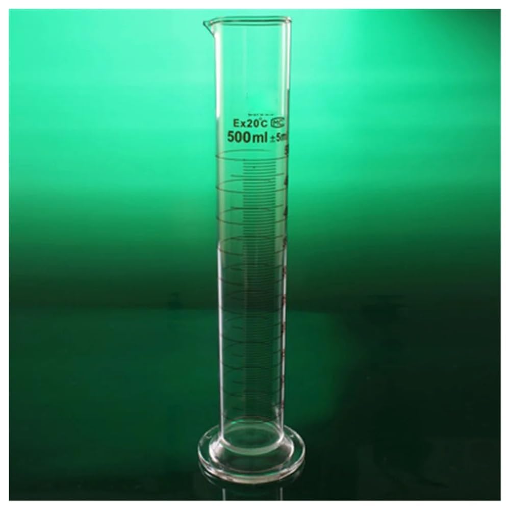 Cilindro da laboratorio di grado A 500 ml con scala in vetro borosilicato 3. ad alta densità, forniture for misurazione Attrezzature da laboratorio