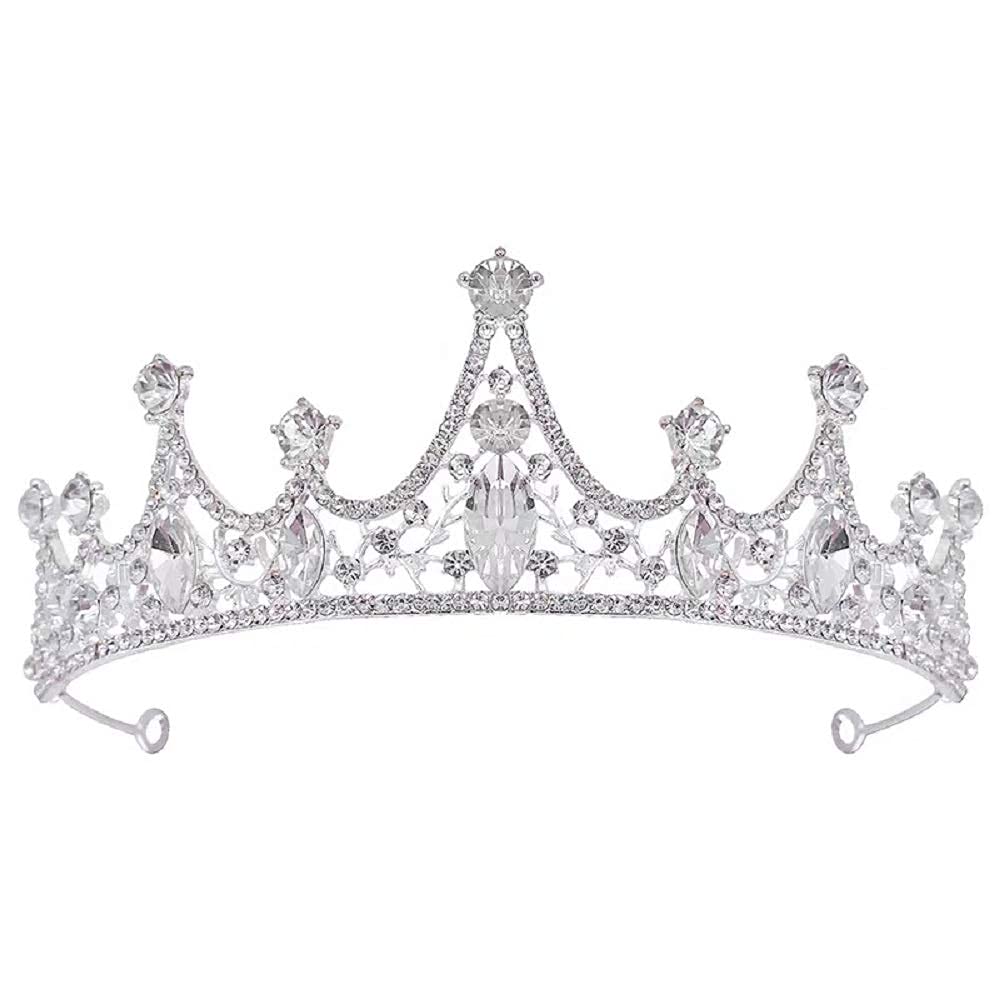 Generic Brands Crystal Tiara Crown Rhinestones Crown Bridal Crown for Wedding Birthday Parties Proms Pageants
