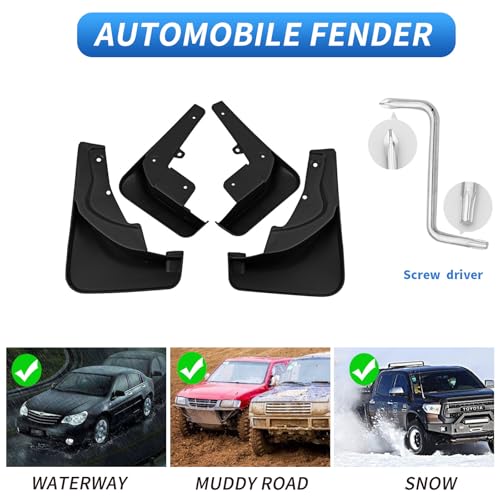 Image of Custom Fit for Mud Flaps Audi Q3 S-Line (Model w /S Line Package) 2019-2024 Mud Splash Guard Front and Rear 4-PC Set