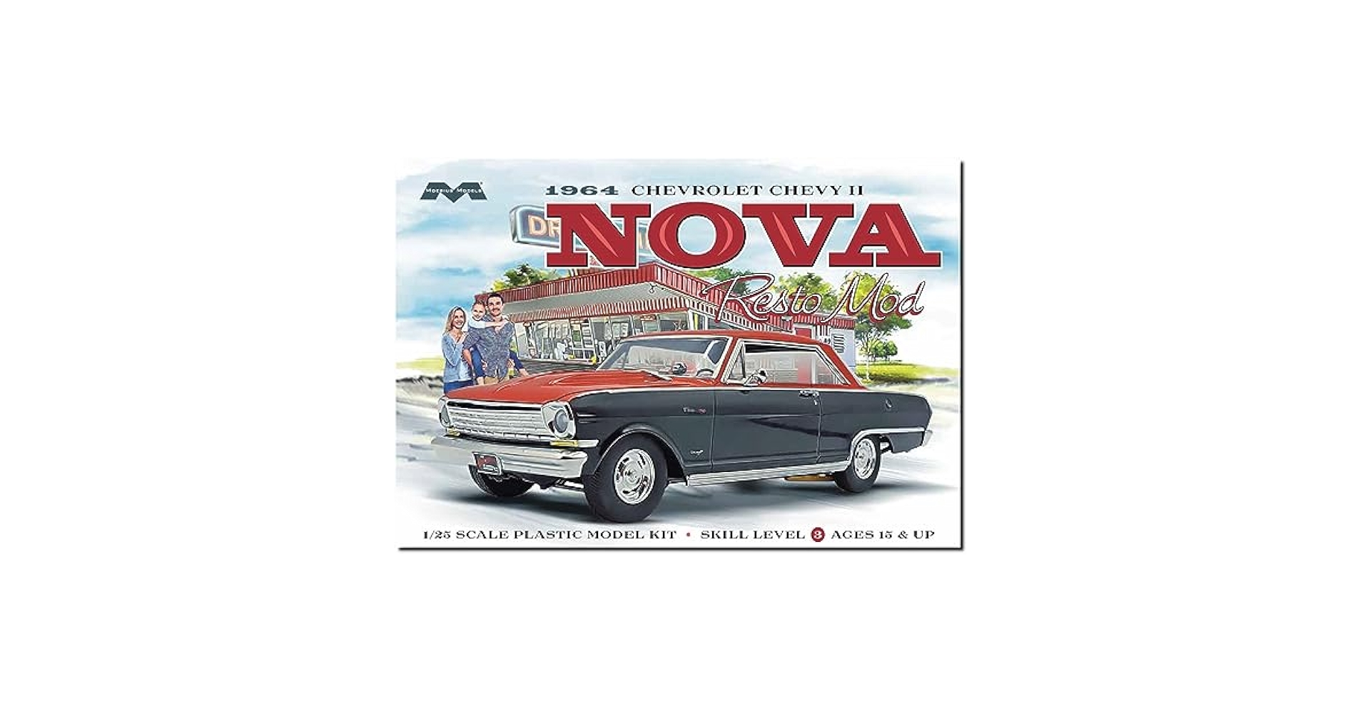自動車 moebius 1/25 1964 chevy nova resto mod Moebius 1964 Chevy II Nova 
