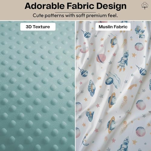 Image of StarAndDaisy Baby Carry Nest with Mosquito Net | Portable Baby Lounger for Infants (0-12 Months) | Foldable & Lightweight Travel Bed Soft & Breathable Fabric (Space Print)