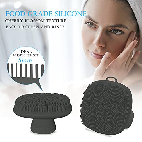 Inkerlee Silicone Face Scrubber Exfoliator Brush, Manual Facial Cleansing Exfoliating Brush, Gentle Face Scrub Wash Brush For Women And Men #TOP3