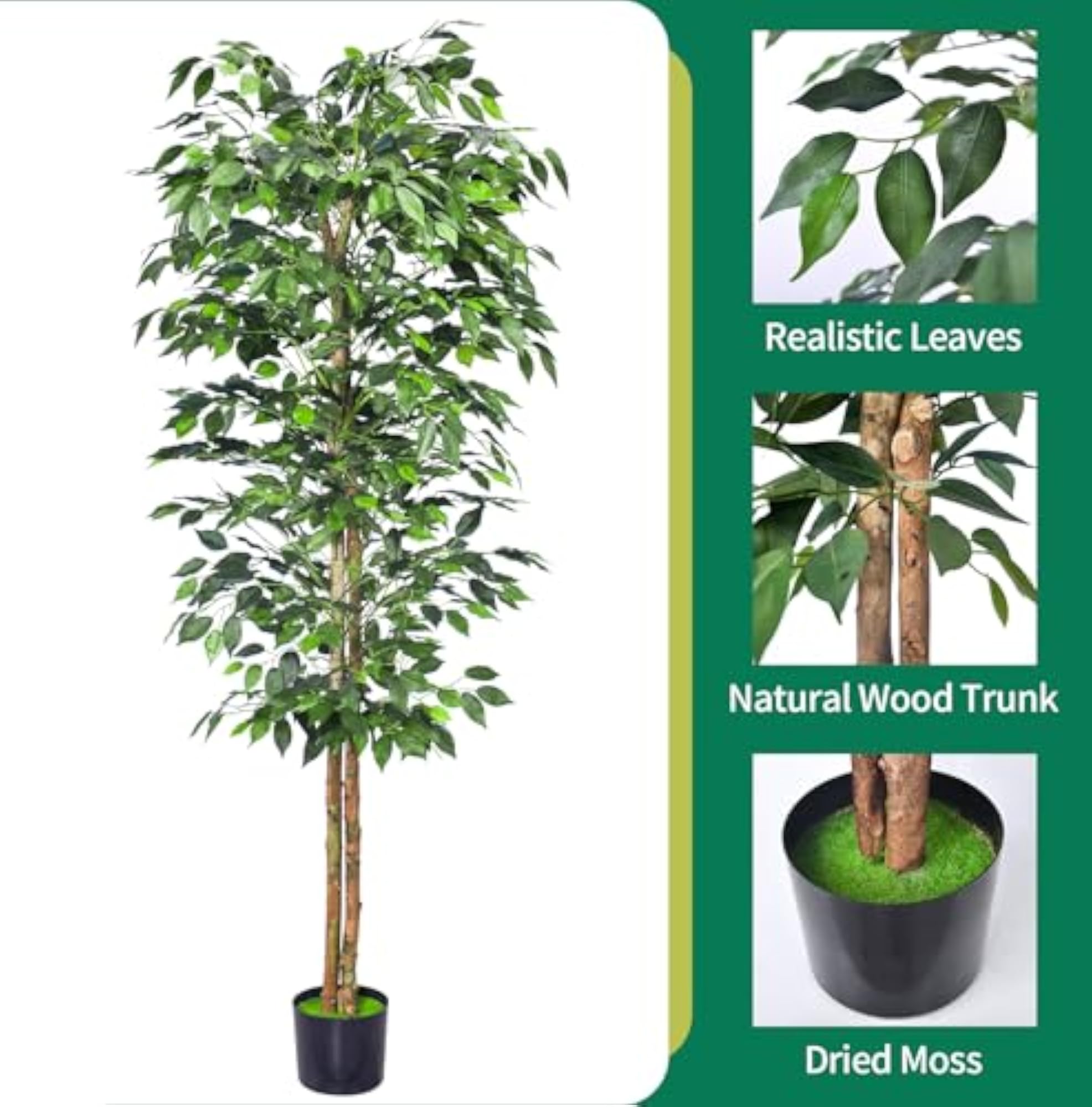 Artificial Ficus Tree for Indoor Decor