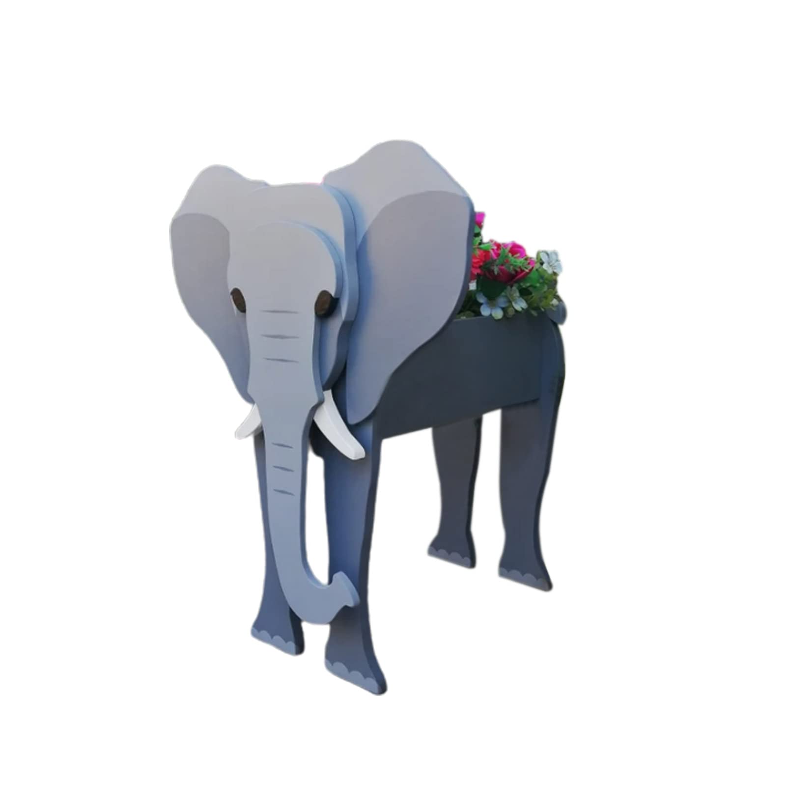 Libooi Elephant Cute Animal Planters, Rectangular Pots For Garden, Flower, Cactus, Air Plants, Outdoor Decorations