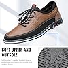 Dress Shoes for Men Derby Leather Casual Oxford Comfort Fashion Formal Business Loafers Walking Driving Office Shoes Brown #4