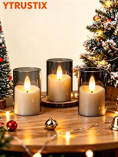 Image of Rechargeable Flameless Candles with Remote Timer | 1.7 inchx2.5 inch Acrylic Votive Electric LED Rechargeable Tea Lights Battery Operated for Halloween Christmas Wedding Decor (6 Pack)