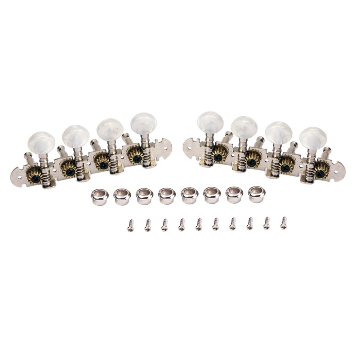 FUNOMOCYA Locking Tuners Set 4 Row Strings for Guitar Mandolin Machine Heads Tuners Gc602 Black