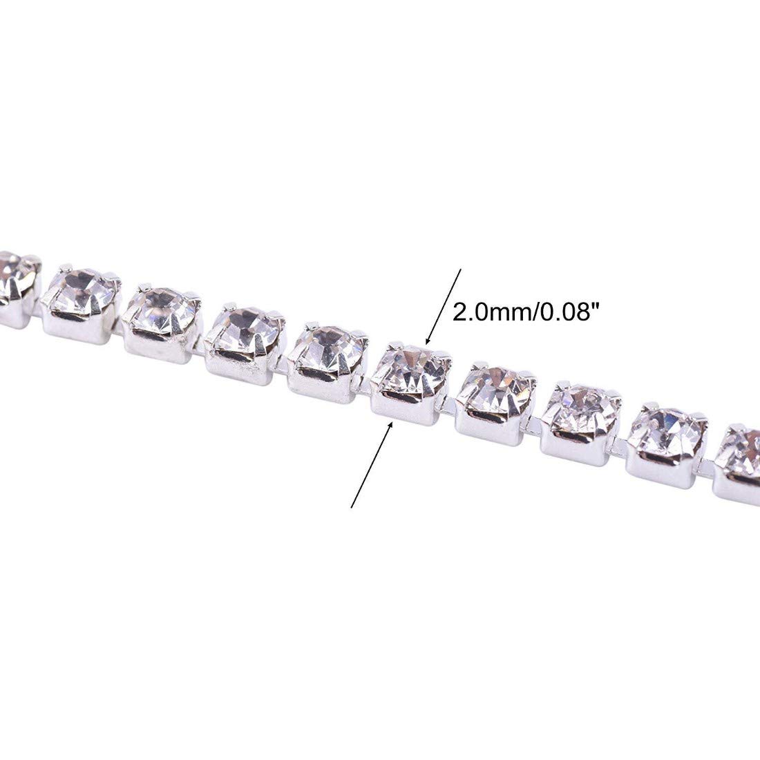 DIY Crafts Design No # 1, 11 Yards Crystal Rhinestone, Crystal Rhinestone Close Chain Trimming Claw Chain Jewelry 3