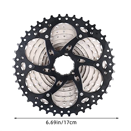 10-Gang-Kassette, 11–42T, 10-Gang-Kassette mit Verlängerter B-Schraube für Mountainbikes Rennräder Falträder MTB-Fahrradteil.