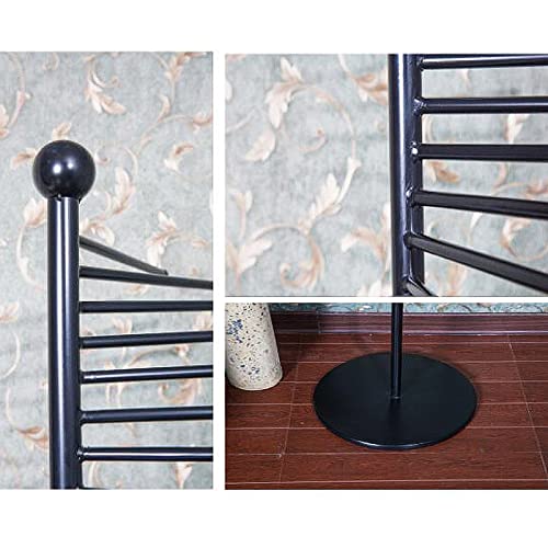 Rudandan Commercial Clothes Display Rack Metal Iron Scarf Stand Floor -Standing Sheets Belt Suit Pants Hanging Rack ，150/170Cm Height(Color:black,Size:42X170Cm) #TOP3