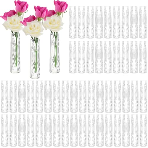 Ninehaoou 50 Pcs Plastic Bud Vases Pattern