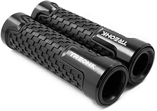 Universal TREONK Motorrad Lenkergriffe Griff 22mm 7/8'' Gummi Griffe aus CNC Aluminium Für MT09 MT 09 MT07 MT 07 R1 R6 R12...
