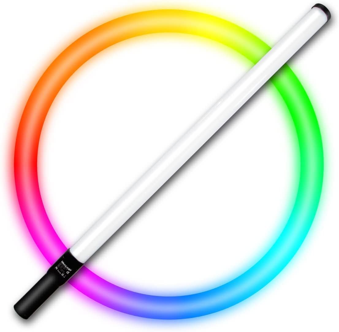 Dracast X-Series 800 Full Color Spectrum RGBWW Tube LED Video Light | App Control | Adjustable Color Temperature CCT 2700K - 6500K | Special Effects and Presets | Internal 2600 mAh Battery | 96+ CRI