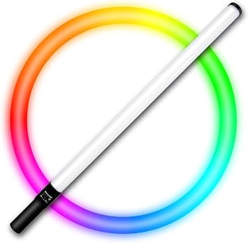 Dracast X-Series 800 Full Color Spectrum RGBWW Tube LED Video Light | App Control | Adjustable Color Temperature CCT 2700K - 6500K | Special Effects and Presets | Internal 2600 mAh Battery | 96+ CRI