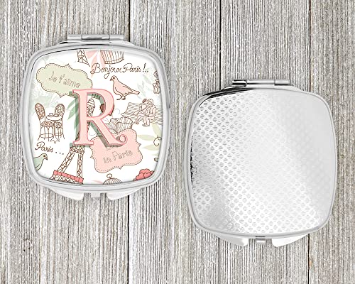 Espejo compacto redondo para maquillaje de viaje miniatura 4