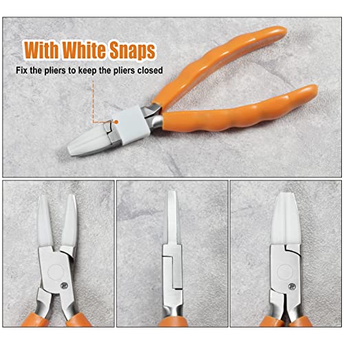 SPEEDWOX 6 Inches Stainless Steel Flat Plier Eyeglasses Repairing Plier Nylon Jaw - Image 4