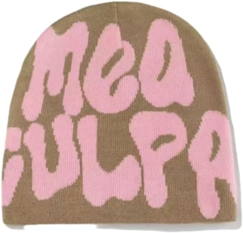 Y2K Beanie Hat Streetwear MEA Design Hats for Women Men Teenagers