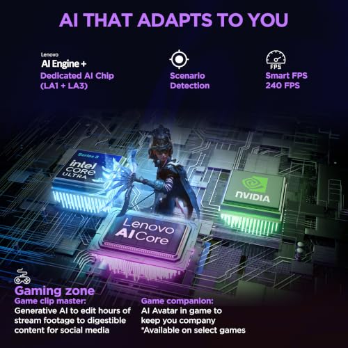 Image of Lenovo Legion 5 2026 Intel Core Ultra 7 356H | NVIDIA RTX 5060 8GB (16GB RAM /512GB SSD /WQXGA OLED /165Hz /15.3 inch (38.3cm) /Windows 11 /Office 2024+AI Now /Black /1.87Kg), 83RW004JIN AI Powered Gaming Laptop