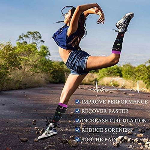 Cheeroyal 2-works Compression Socks 20-30mmHg for Men Women Recovery Nurse Running Maternity Pregnancy Flight Travel Medical Sport - Image 4