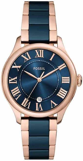 fossil Gilmore watch for women quartz three hands date movement with stainless steel or leather strap