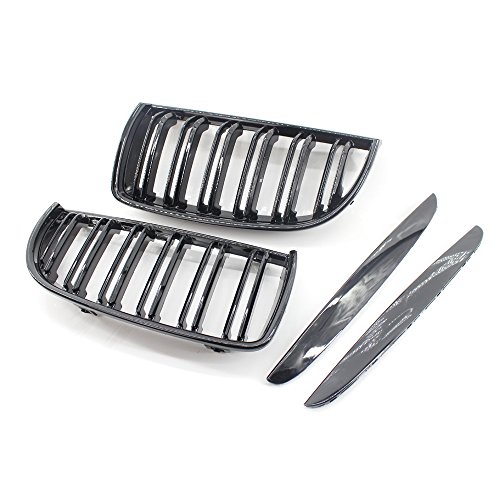 Double pont calandres E90 E91 noir brillant grille avant haute brillance