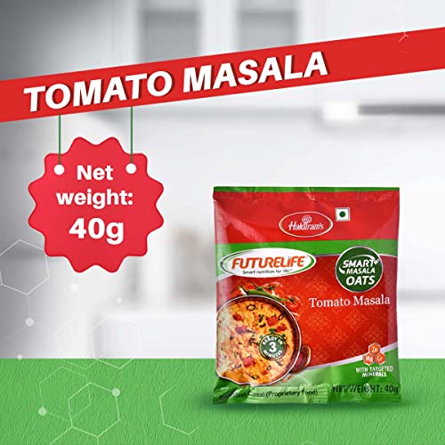 Image of Future Life Smart Tomato Oats | Tasty & Heathy Evening Snack | 100% Whole Grain Oats | Masala Oats | 40 Gms Each - (Pack Of 10)