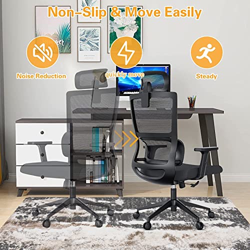 Bsmathom Office Chair Mat For Hardwood And Tile Floor, Computer Gaming Chair Mat For Rolling Chairs, Multi-Purpose Desk Chair Mat, Large Anti-Slip Floor Protector For Home Office (Grey,48"X36") #TOP2